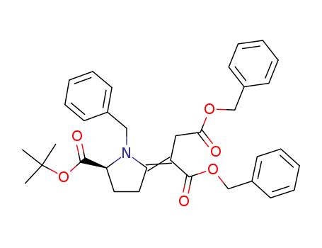 (S)-dibenzyl 2-(1-benzyl-5-(tert-butoxycarbonyl)pyrrolidin-2-ylidene)succinate