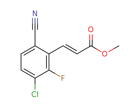 Molecular Structure of 1430115-48-2 ((E)-methyl 3-(3-chloro-6-cyano-2-fluorophenyl)acrylate)