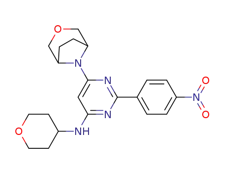 6-(3-oxa-8-azabicyclo[3.2.1]octan-8-yl)-2-(4-nitrophenyl)-N-(tetrahydro-2H-pyran-4-yl)pyrimidin-4-amine