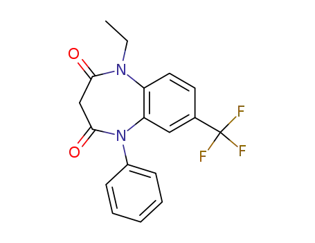 1-ethyl-5-phenyl-7-trifluoromethyl-1,5-dihydro-benzo[<i>b</i>][1,4]diazepine-2,4-dione