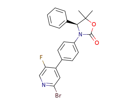 (S)-3-(4-(2-bromo-5-fluoropyridin-4-yl)phenyl)-5,5-dimethyl-4-phenyloxazolidin-2-one