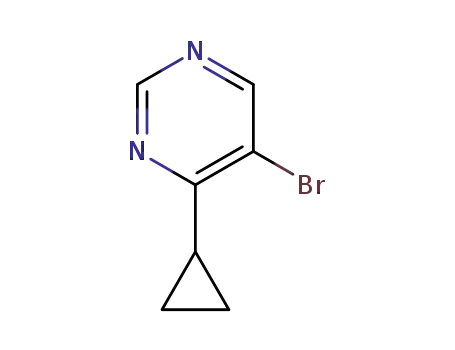 Molecular Structure of 1346697-39-9 (5-bromo-4-cyclopropylpyrimidine)