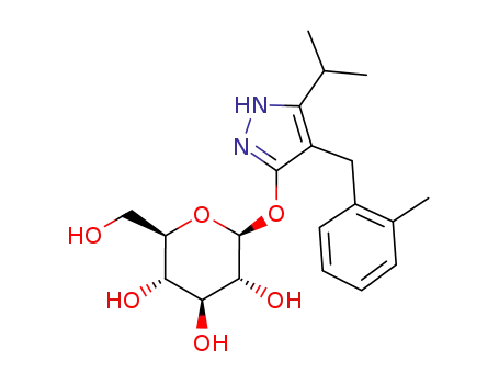 4-(2-methylphenylmethyl)-5-isopropyl-1H-pyrazol-3-yl β-d-glucopyranoside