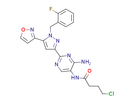 C<sub>21</sub>H<sub>19</sub>ClFN<sub>7</sub>O<sub>2</sub>