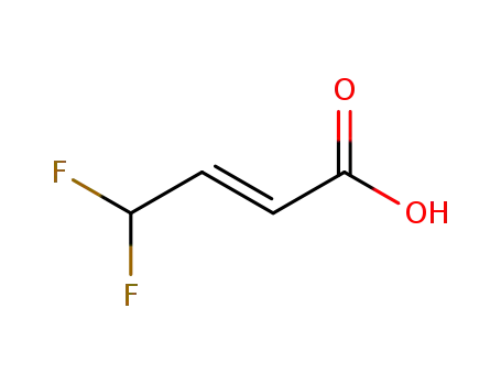 Molecular Structure of 37759-73-2 ((E)-4,4-difluoro-but-2-enoic acid)