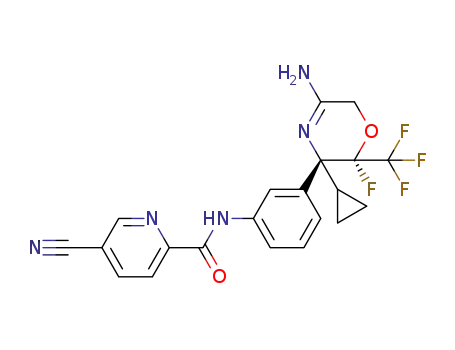 (2S,3R)-N-{3-[5-amino-3-cyclopropyl-2-fluoro-2-(trifluoromethyl)-3,6-dihydro-2H-1,4-oxazin-3-yl]phenyl}-5-cyanopyridine-2-carboxamide
