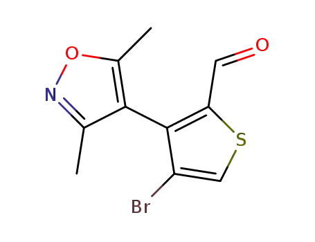 4-bromo-3-(3,5-dimethylisoxazol-4-yl)thiophene-2-carbaldehyde