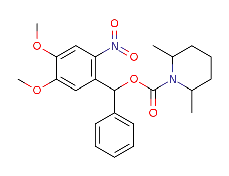 N-(α-phenyl-2-nitro-4,5-dimethoxybenzyloxycarbonyl)-2,6-dimethylpiperidine