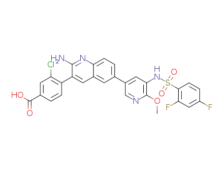 4-{2-amino-6-[5-{[(2,4-difluorophenyl)sulfonyl]amino}-6-(methyloxy)-3-pyridinyl]-3-quinolinyl}-3-chlorobenzoic acid