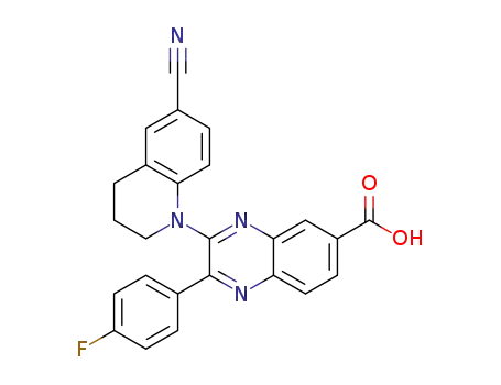 3-(6-cyano-1,2,3,4-tetrahydroquinolin-1-yl)-2-(4-fluorophenyl)quinoxaline-6-carboxylic acid