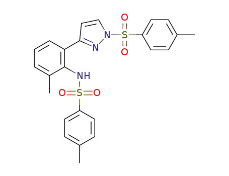 Molecular Structure of 1621082-94-7 (4-methyl-N-(2-methyl-6-{1-[(4-methylphenyl)sulfonyl]-1Hpyrazol-3-yl}phenyl)benzenesulfonamide)