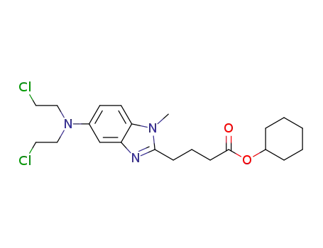 Molecular Structure of 1609623-12-2 (4-{5-[bis-(2-chloro-ethyl)amino]-1-methyl-1H-benzoimidazol-2-yl}butyric acid cyclohexyl ester)