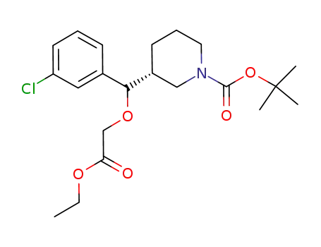 (R)-tert-butyl 3-((R)-(3-chlorophenyl)(2-ethoxy-2-oxoethoxy)methyl)piperidine-1-carboxylate