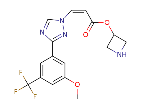 (Z)-azetidin-3-yl 3-(3-(3-methoxy-5-(trifluoromethyl)phenyl)-1H-1,2,4-triazol-1-yl)acrylate