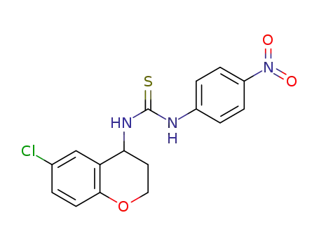Molecular Structure of 1394153-57-1 (N-[6-chlorochroman-4-yl]-N'-(4-nitrophenyl)thiourea)