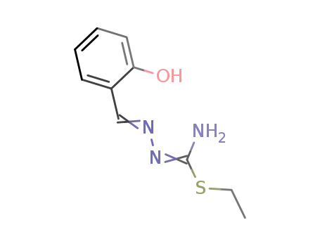Molecular Structure of 7410-60-8 (Hydrazinecarboximidothioic acid, 2-[(2-hydroxyphenyl)methylene]-, ethyl
ester)