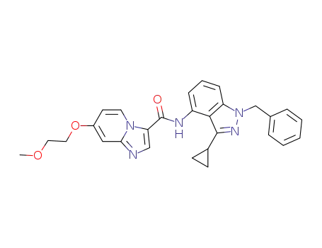 N-(1-benzyl-3-cyclopropyl-1H-indazol-4-yl)-7-(2-methoxyethoxy)imidazo[1,2-a]pyridine-3-carboxamide