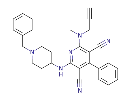 2-((1-benzylpiperidin-4-yl)amino)-6-(methyl(prop-2-yn-1-yl)amino)-4-phenylpyridine-3,5-dicarbonitrile