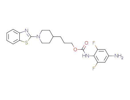 Molecular Structure of 1621684-09-0 (3-[1-(1,3-benzothiazol-2-yl)-4-piperidyl]propyl-N-(2,6-difluoro-4-aminophenyl)carbamate)