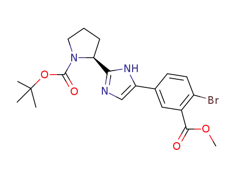 (S)-2-(5-(4-bromo-3-methoxycarbonylphenyl)-1H-imidazol-2-yl)pyrrolidine-1-carboxylic acid tert-butyl ester