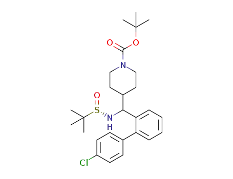 tert-butyl 4-((4'-chlorobiphenyl-2-yl)((S)-1,1-dimethylethylsulfinamido)methyl)piperidine-1-carboxylate