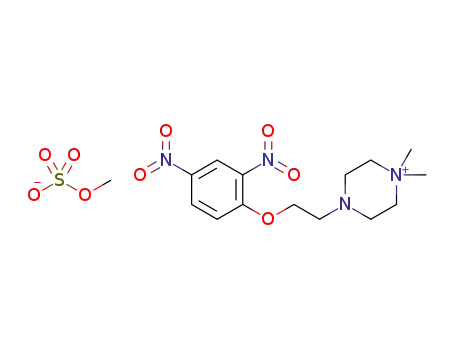 Molecular Structure of 1565766-63-3 (4-[2-(2,4-dinitrophenoxy)ethyl]-1,1-dimethylpiperazin-1-ium methyl sulfate)