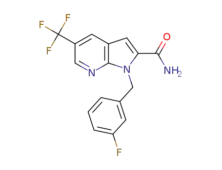 5-trifluoromethyl-1-[(3-fluorophenyl)methyl]-1H-pyrrolo[2,3-b]pyridine-2-carboxamide