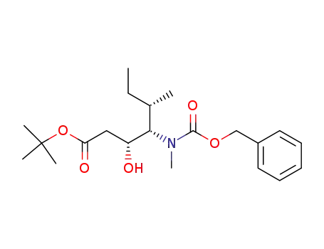 tert-Butyl (3R,4S,5S)-3-hydroxy-4-<N-(benzyloxycarbonyl)-N-methylamino>-5-methylheptanoate