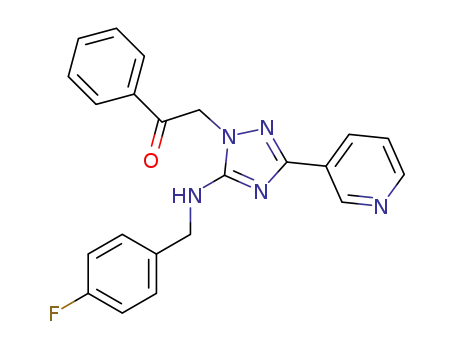 2-(5-[(4-fluorophenyl)methyl]amino-3-(pyridin-3-yl)-1H-1,2,4-triazol-1-yl)-1-phenylethan-1-one