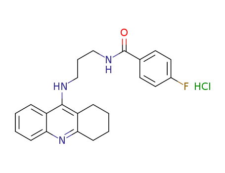 4-fluoro-N-[3-(1,2,3,4-tetrahydroacridin-9-ylamino)propyl]-benzamide hydrochloride