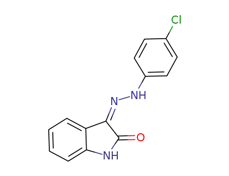 Molecular Structure of 100460-67-1 ((3Z)-1H-indole-2,3-dione 3-[(4-chlorophenyl)hydrazone])