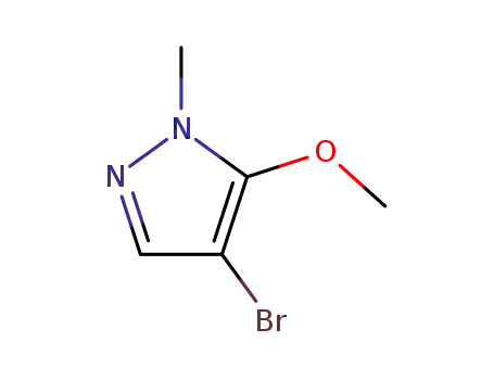Molecular Structure of 89717-68-0 (1H-Pyrazole, 4-bromo-5-methoxy-1-methyl-)