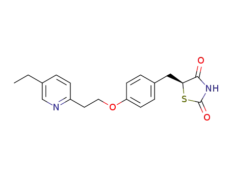 Molecular Structure of 959687-66-2 ((S)-5-({p-[2-(5-ethyl-2-pyridyl)ethoxy]phenyl}methyl)-1,3-thiazolidine-2,4-dione)