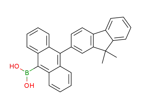 Molecular Structure of 400607-35-4 (Boronic acid, [10-(9,9-dimethyl-9H-fluoren-2-yl)-9-anthracenyl]-)