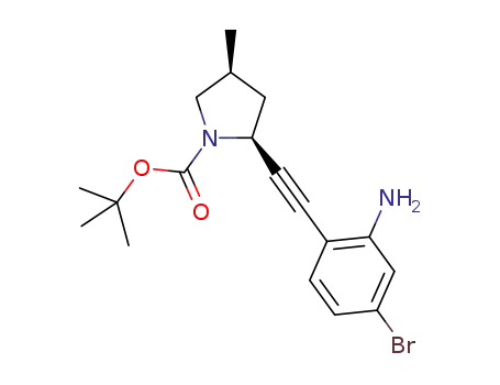 tert-butyl (2S,4S)-2-[2-(2-amino-4-bromo-phenyl)ethynyl]-4-methyl-pyrrolidine-1-carboxylate