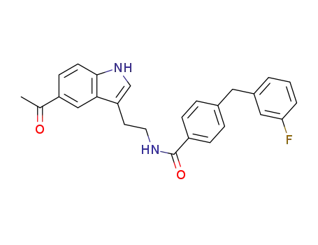 N-(2-(5-acetyl-1H-indol-3-yl)ethyl)-4-(3-fluorobenzyl)benzamide