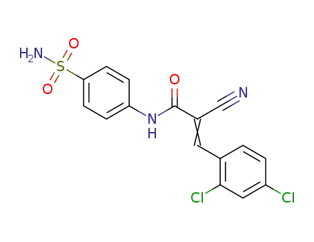 2-cyano-3-(2,4-dichlorophenyl)-N-(4-sulfamoylphenyl)acrylamide