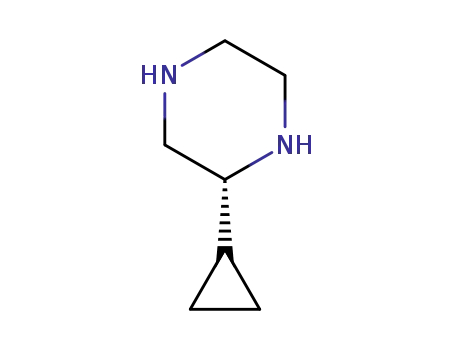 Molecular Structure of 1240589-80-3 ((R)-2-cyclopropyl-piperazine)