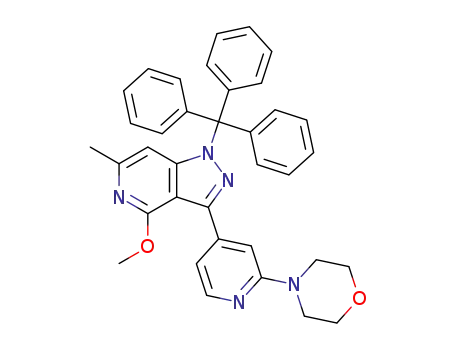4-(4-(4-methoxy-6-methyl-1-trityl-1H-pyrazolo[4,3-c]pyridin-3-yl)pyridin-2-yl)morpholine