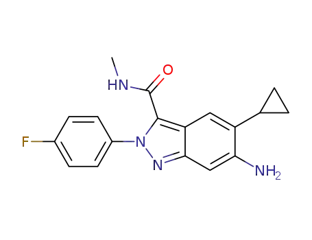 6-amino-5-cyclopropyl-2-(4-fluorophenyl)-N-methyl-2H-indazole-3-carboxamide