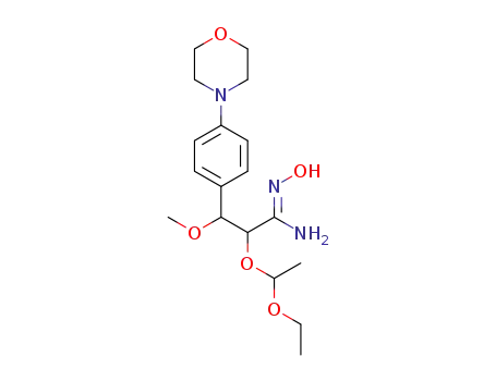 (Z)-2-(1-ethoxyethoxy)-N'-hydroxy-3-methoxy-3-(4-morpholinophenyl)propanimidamide