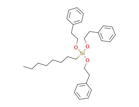 Molecular Structure of 1185275-65-3 (octylsilicic acid tris(2-phenylethyl) ester)