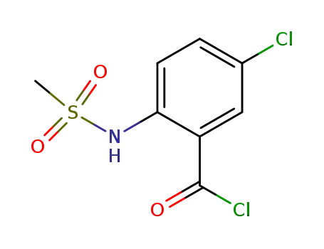 Molecular Structure of 89938-78-3 (5-chloro-2-(methylsulfonamido)benzoyl chloride)