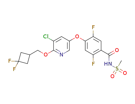 4-({5-Chloro-6-[(3,3-difluorocyclobutyl)methoxy]pyridin-3-yl}oxy)-2,5-difluoro-N-(methylsulfonyl)benzamide