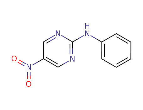 Molecular Structure of 26806-61-1 ((5-nitro-pyrimidin-2-yl)-phenyl-amine)