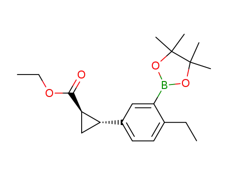 ethyl (1R,2R)-2-[4-ethyl-3-(4,4,5,5-tetramethyl-1,3,2-dioxaborolan-2-yl)phenyl]cyclopropanecarboxylate