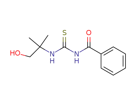 Molecular Structure of 1007232-81-6 (N-[[[1-Methyl-1-(hydroxymethyl)ethyl]amino]thiocarbonyl]benzamide)