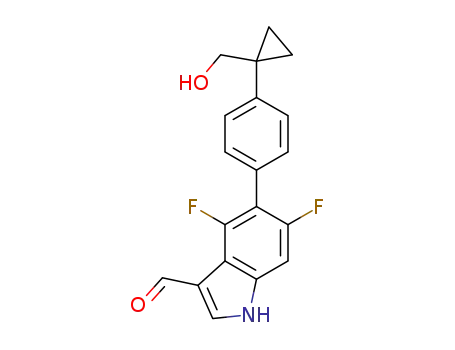 4,6-difluoro-5-{4-[1-(hydroxymethyl)cyclopropyl]phenyl}-1H-indole-3-carbaldehyde