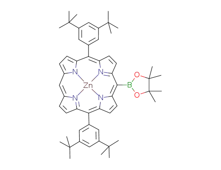 5,15-di(3,5-di-tert-butyl)phenyl-10-(44,55-tetramethyl-1,3,2-dioxaborolan-2-yl)porphinatozinc