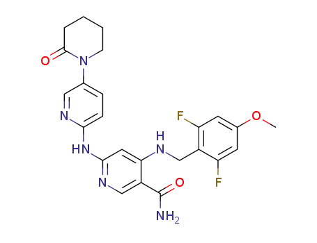 4-[(2,6-difluoro-4-methoxybenzyl)amino]-6-{[5-(2-oxopiperidin-1-yl)pyridin-2-yl]amino}nicotinamide